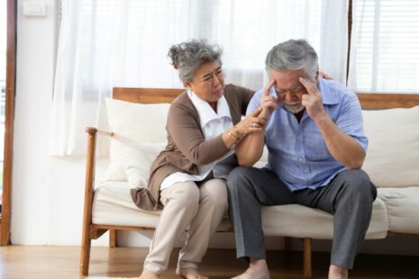 A wife is coping with her elderly husband sundowning.